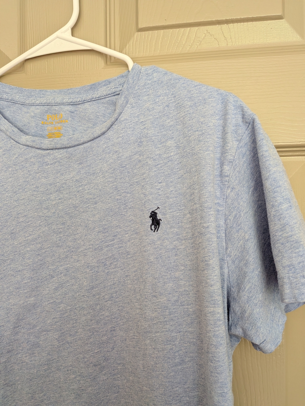 Polo by Ralph Lauren Light Heather Blue Short Sleeve Crew Tee basic casual large
